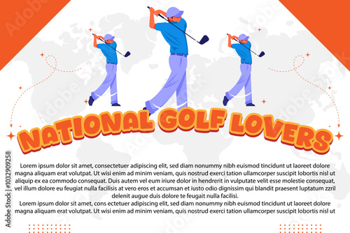 National Golf Lovers Day – October 4, 2024, Attractive design, can be used on all social media platforms, beautiful color combination, get it now for the first purchase.