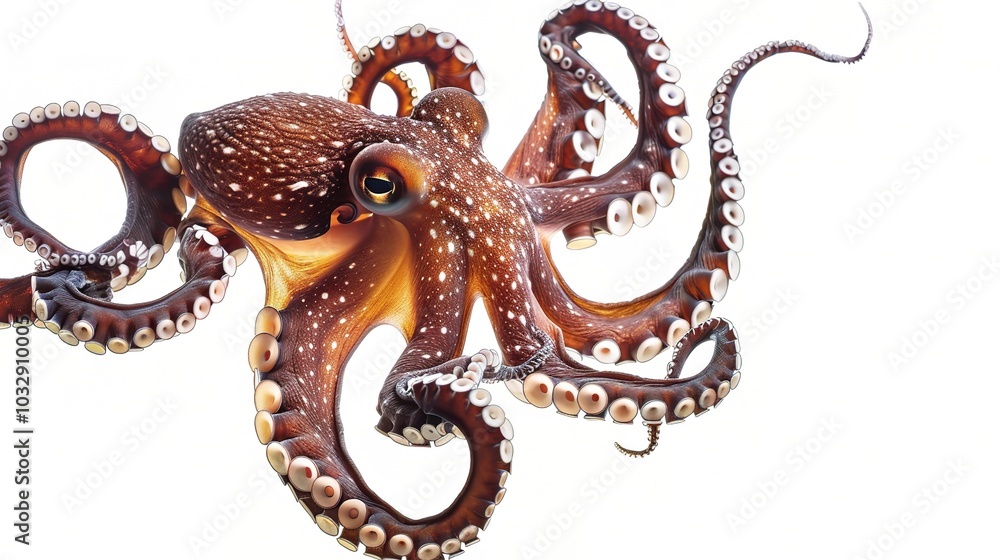 Marine Animal on White Background - a captivating and unique visual. The marine creature on a pure white backdrop creates an enchanting and distinct scene Marine Animal on White Background - a captivating and unique visual. The marine creature on a pure white backdrop creates an enchanting and distinct scene