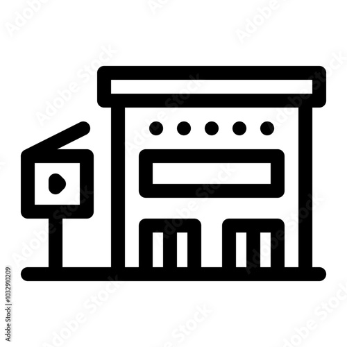 Cinema icon. Entertainment space, movie, billboard. vector illustration