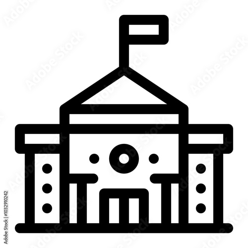 Government building icon. Offices, government services, judicial. vector illustration