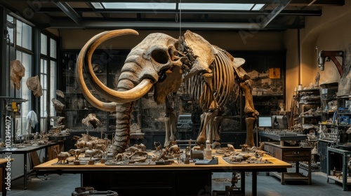 Genetic revival of extinct species, scientists working on reviving ancient animals. photo