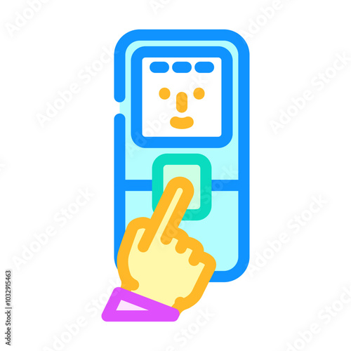 access control biometric color icon vector. access control biometric sign. isolated symbol illustration