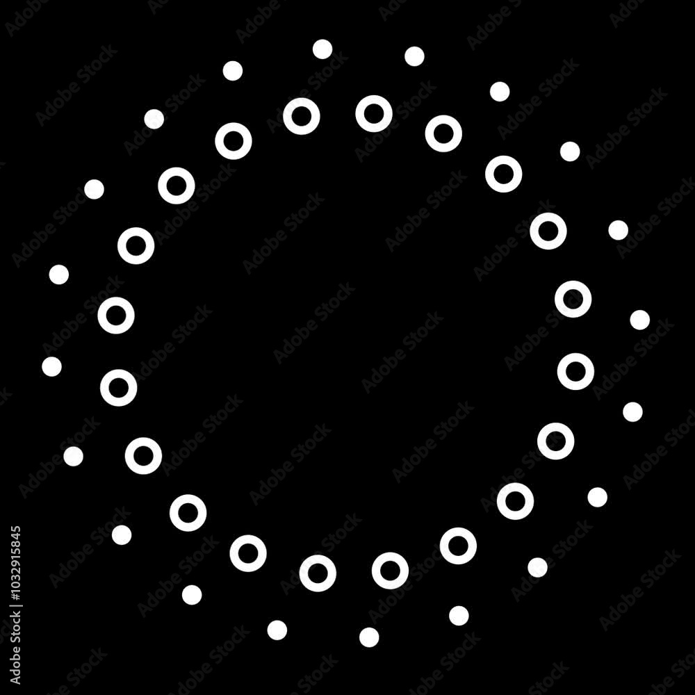 Animated circle rotating double circles motion graphic. Customize to ...