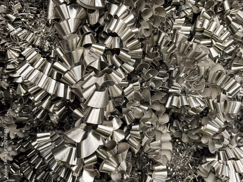 Inconel turnings ready to be recycled for its nickel content