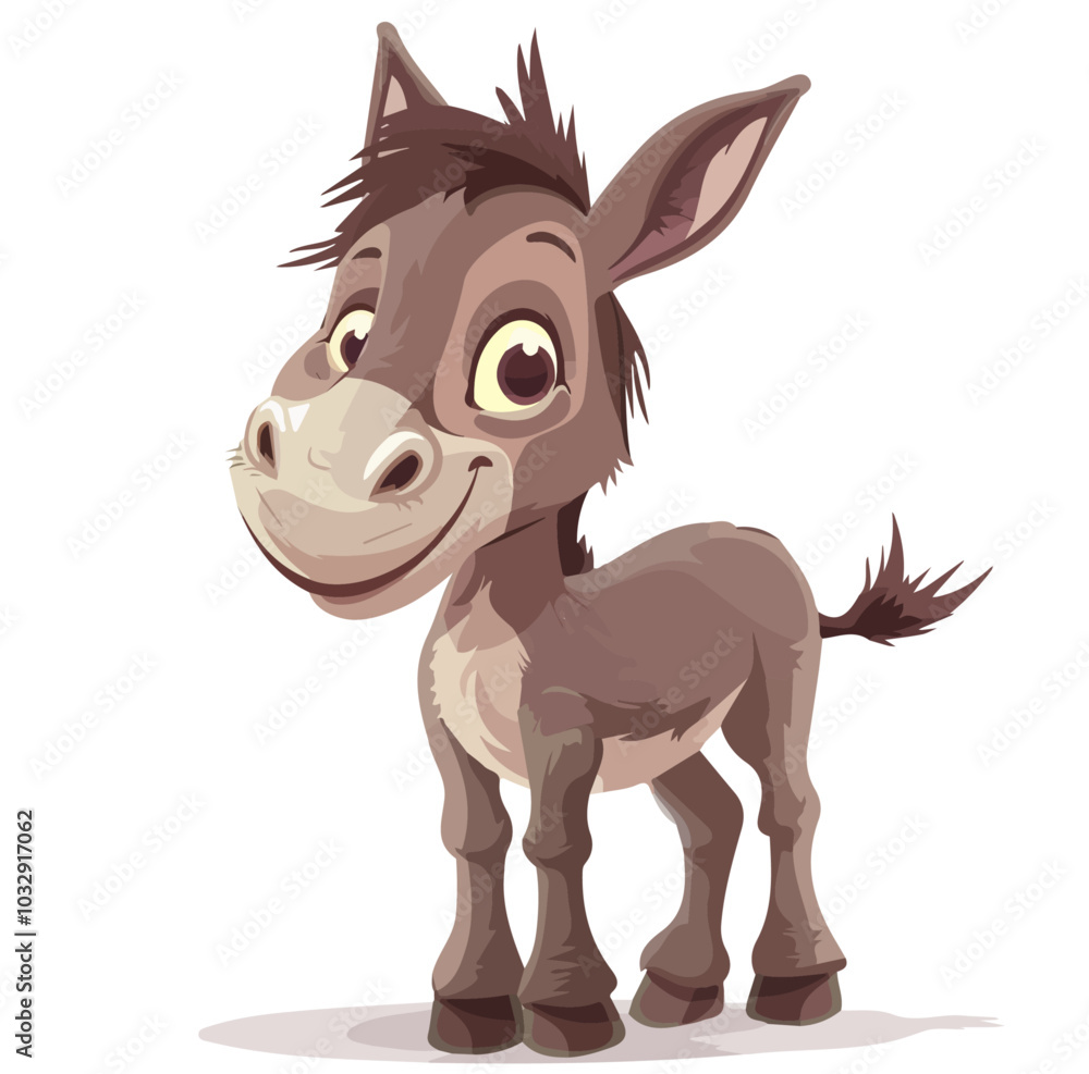 Vector of cartoon Donkey, isolated on a white background, cartoon Donkey vector Vector of cartoon Donkey, isolated on a white background, cartoon Donkey vector
