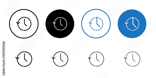 History icon Flat fill set collection