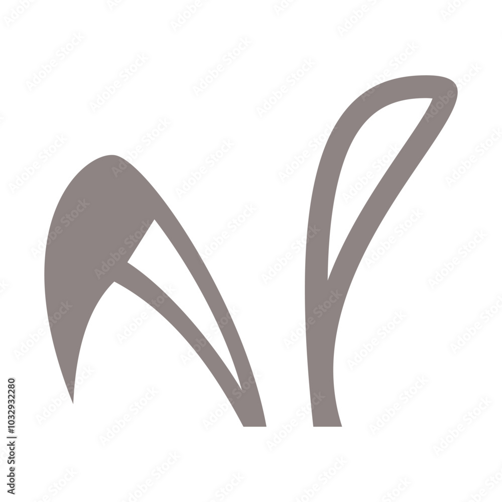 rabbit icon logo design template rabbit icon logo design template