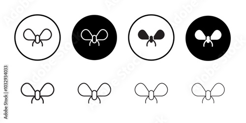 Ribbon icon Flat fill set collection