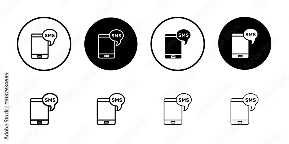 SMS icon Flat fill set collection SMS icon Flat fill set collection