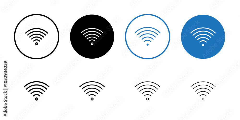 Wifi Signal icon Flat fill set collection Wifi Signal icon Flat fill set collection