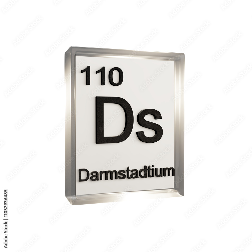 Darmstadtium side - Periodic Table Element, Scientific and Educational Use, Transparent and Translucent Design, 3D Render Darmstadtium side - Periodic Table Element, Scientific and Educational Use, Transparent and Translucent Design, 3D Render