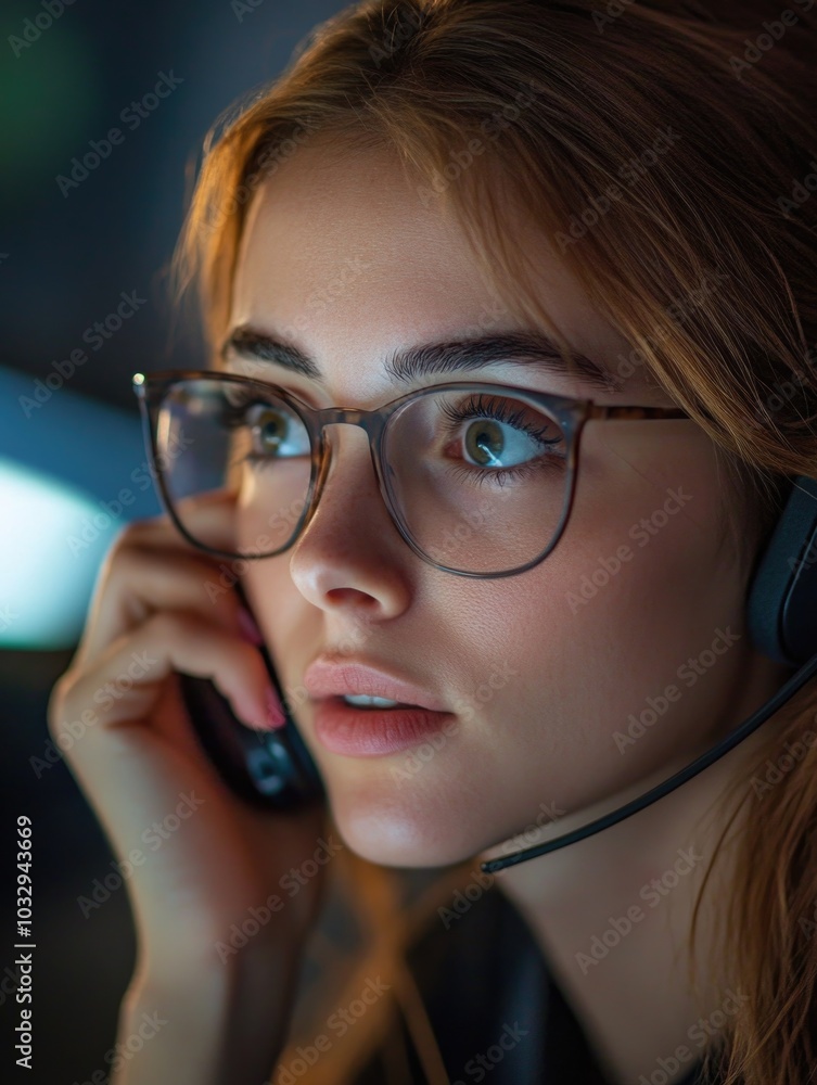 Young Female Gamer on a Call Young Female Gamer on a Call
