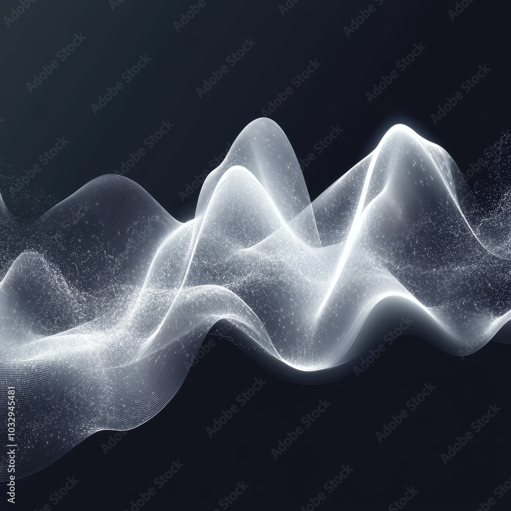 Abstract soundwave in clean white strokes over a smooth gray backdrop, strong contrast and high energy movement, futuristic and sleek design Abstract soundwave in clean white strokes over a smooth gray backdrop, strong contrast and high energy movement, futuristic and sleek design