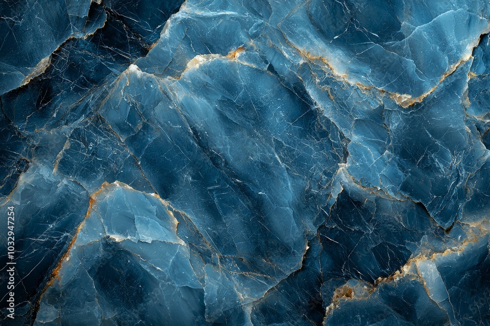 Textured blue marble surface with striking mineral patterns illuminated by soft light Textured blue marble surface with striking mineral patterns illuminated by soft light