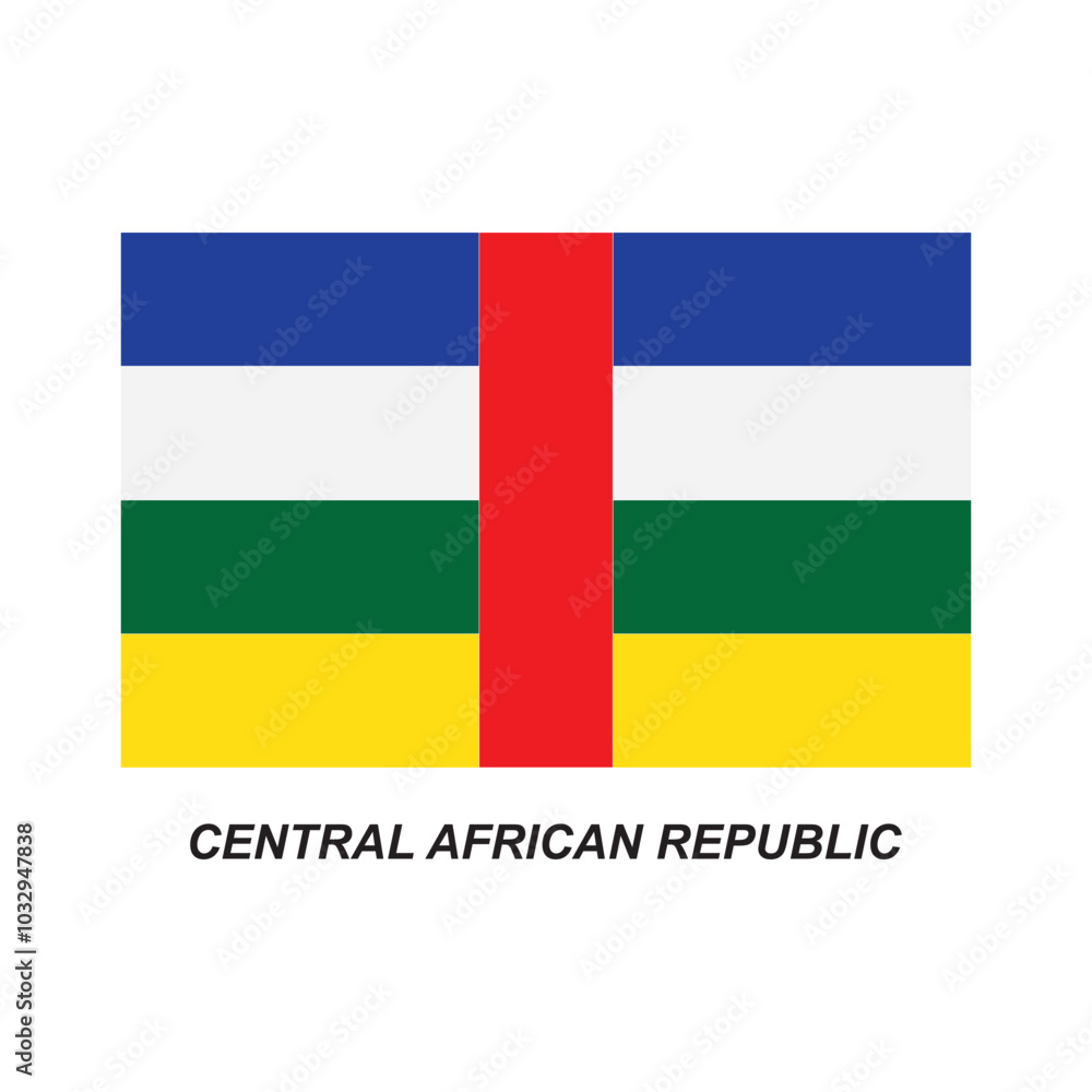 Fototapeta premium central african republic flag icon