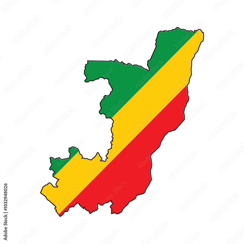 Fototapeta premium republic of the congo map icon