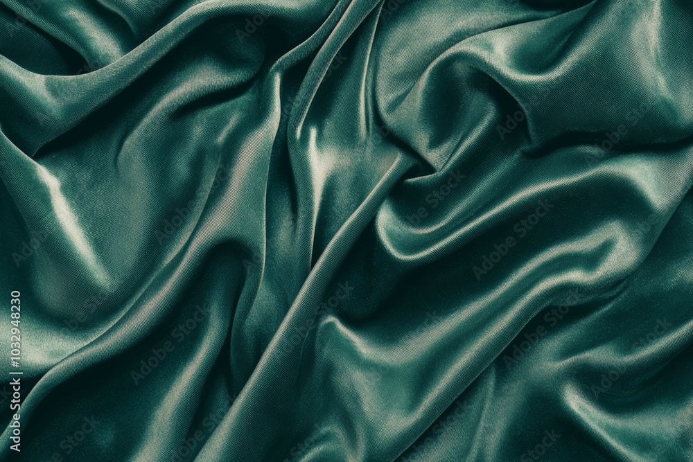 Fototapeta premium A piece of green fabric with a pattern that looks like it's made of leather