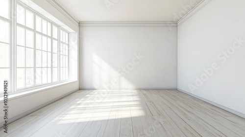 Wallpaper Mural Bright Empty Room with Natural Light and Clean Walls Torontodigital.ca