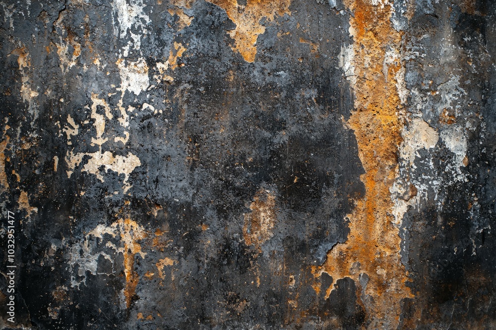 A wall with a lot of cracks and peeling paint A wall with a lot of cracks and peeling paint