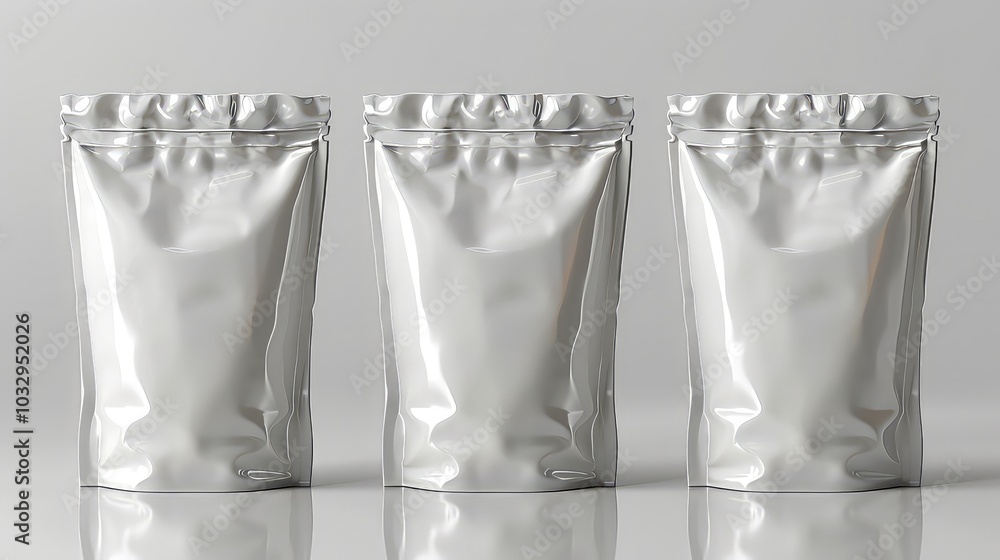 White Standing Pouch Mockup White Standing Pouch Mockup