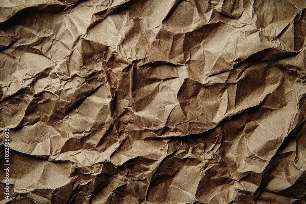 The image is of a piece of paper that has been crumpled and torn The image is of a piece of paper that has been crumpled and torn