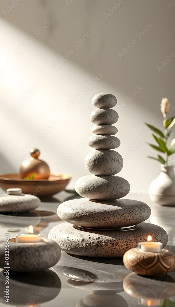 Balance spa wellness concept isolated with white highlights, png Balance spa wellness concept isolated with white highlights, png