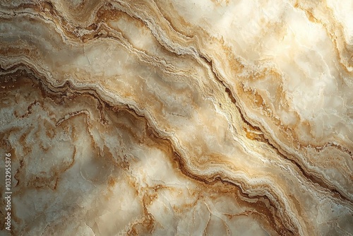 A stone wall with a brown and white pattern