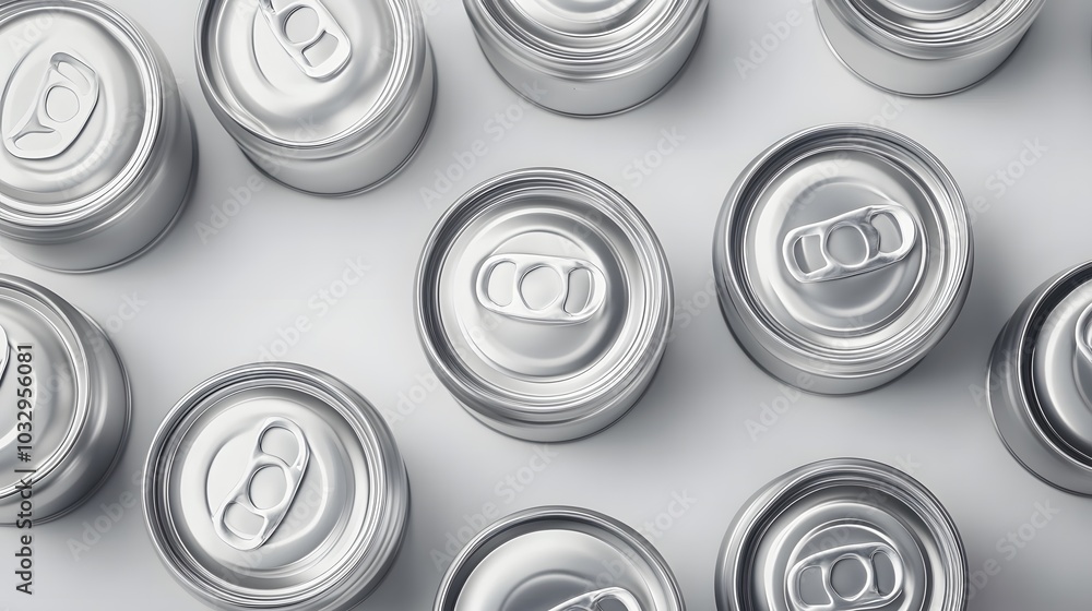 metal cans on a white background. metal cans on a white background.