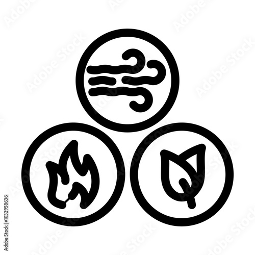doshas ayurveda line icon vector. doshas ayurveda sign. isolated contour symbol black illustration