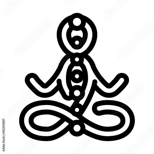 chakras ayurveda line icon vector. chakras ayurveda sign. isolated contour symbol black illustration