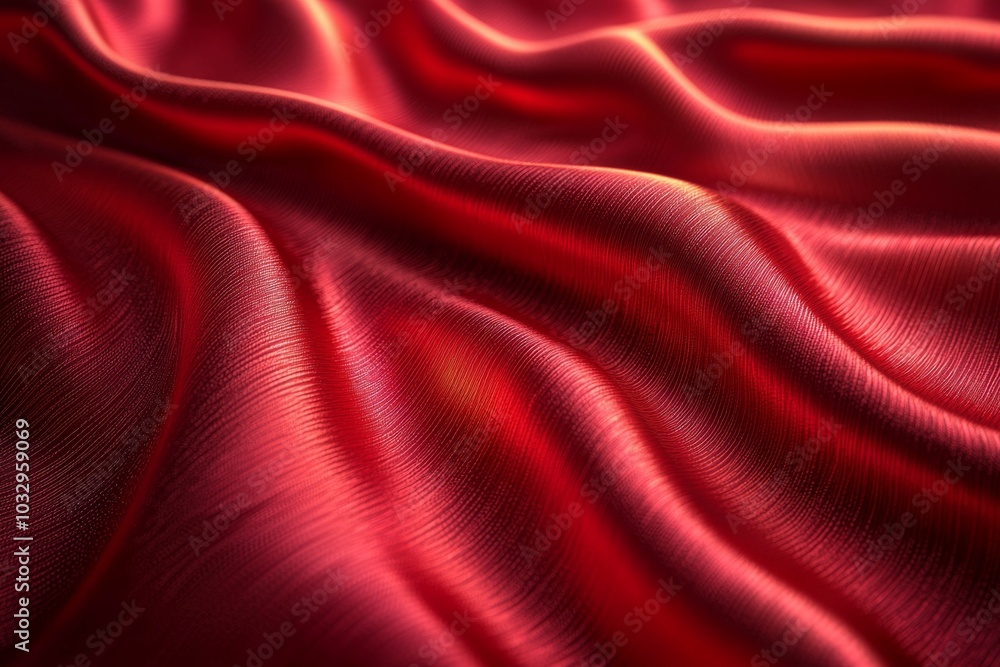 Fototapeta premium A red fabric with a wave pattern