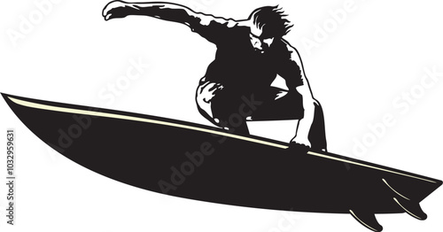 surf jump in aereal position