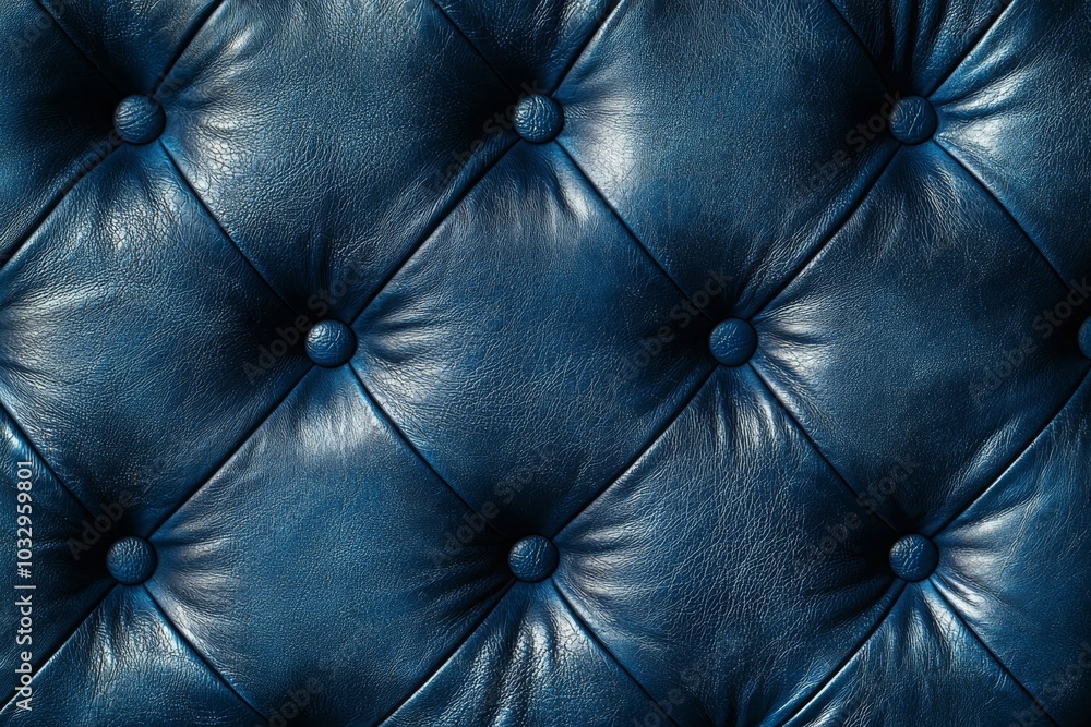 Fototapeta premium A blue leather surface with a pattern of dots