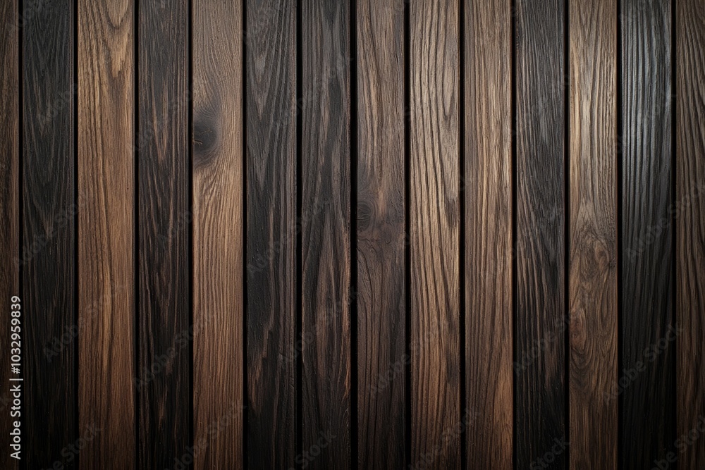 Naklejka premium A wooden background with a dark brown color