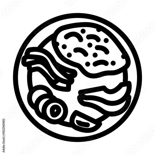 healthy die ayurveda line icon vector. healthy die ayurveda sign. isolated contour symbol black illustration