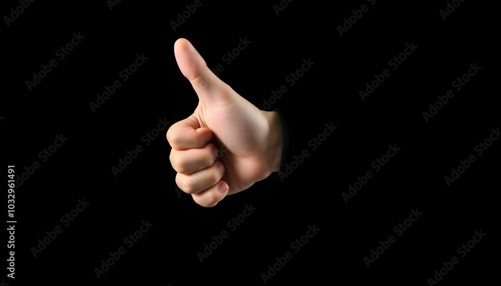 The thumbs down hand sign on black background. it use when you don't like or approve of something isolated with white highlights, png The thumbs down hand sign on black background. it use when you don't like or approve of something isolated with white highlights, png