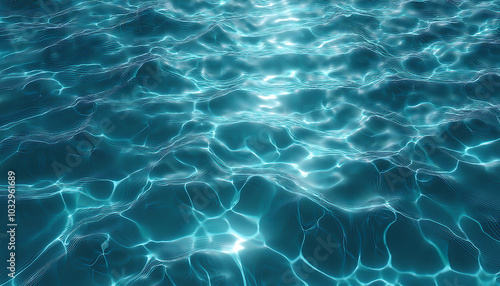 3d rendering water caustics. Texture of the water surface