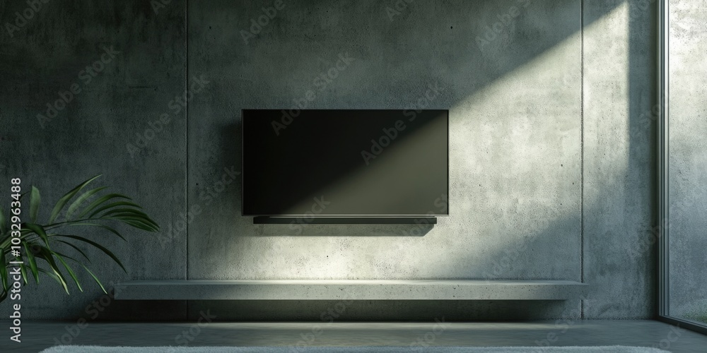 Obraz premium Contemporary Living Room: Minimalist Fireplace