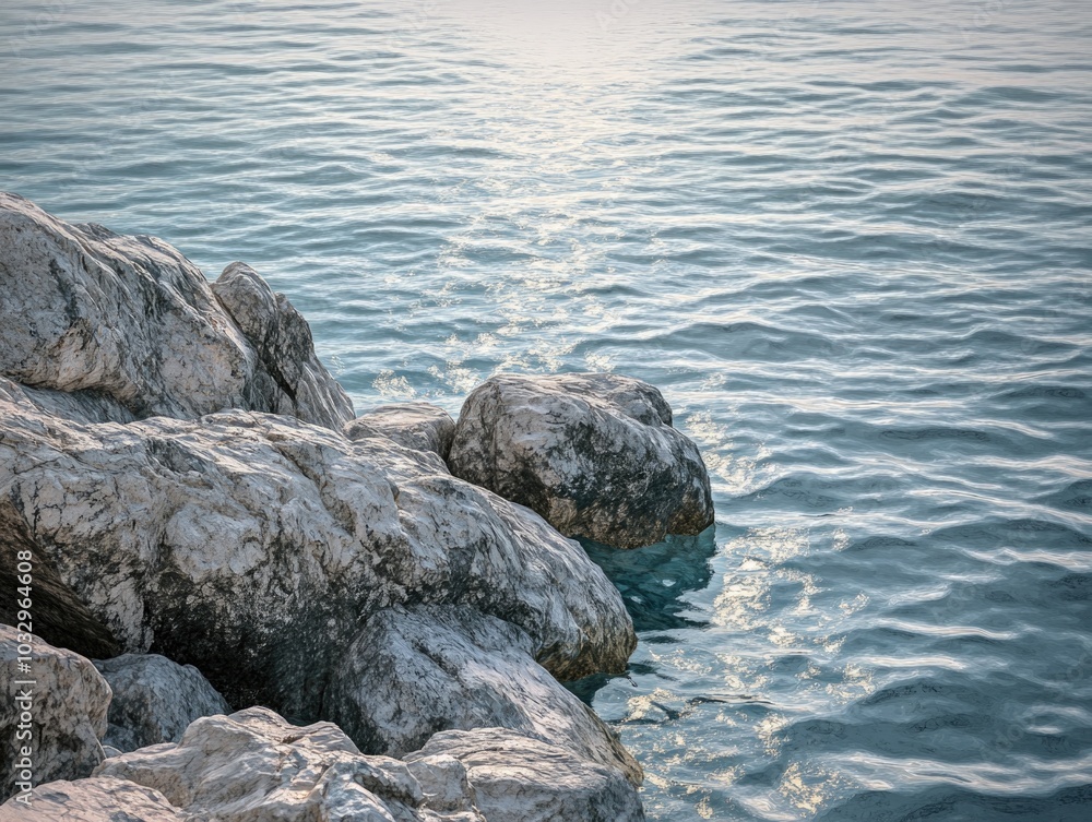 Fototapeta premium Serene Sea Sunset