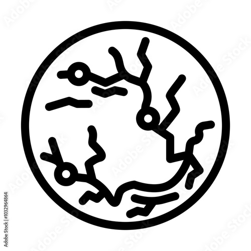 retina scan biometric line icon vector. retina scan biometric sign. isolated contour symbol black illustration