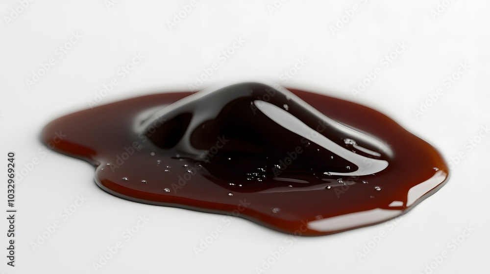 Puddle of soy sauce isolated on a white background. Puddle of soy sauce isolated on a white background.