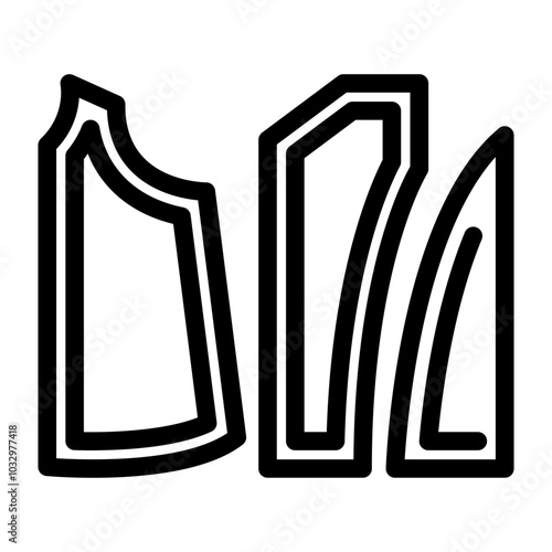 sewing pattern dressmaking fashion line icon vector. sewing pattern dressmaking fashion sign. isolated contour symbol black illustration