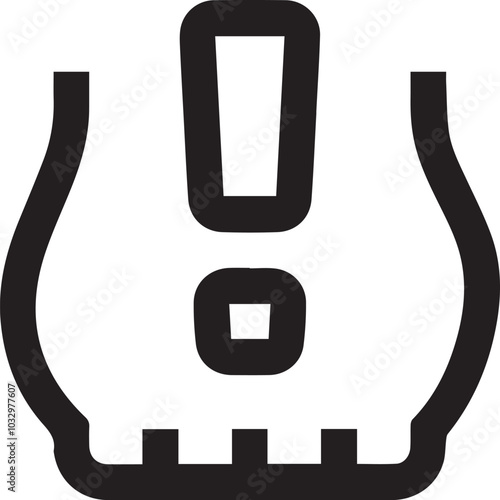 Warning signal icon symbol vector image
