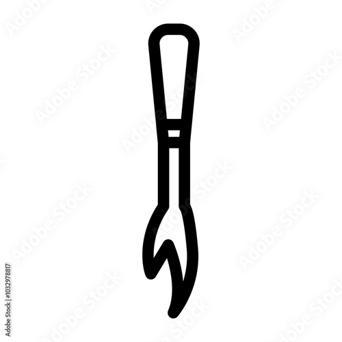 seam ripper dressmaking fashion line icon vector. seam ripper dressmaking fashion sign. isolated contour symbol black illustration