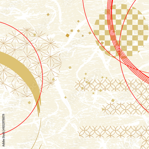 美しい和風柄　イラスト背景
