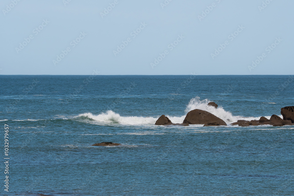 Obraz premium Magnifique paysage de mer sur la côte de granit rose en Bretagne - France