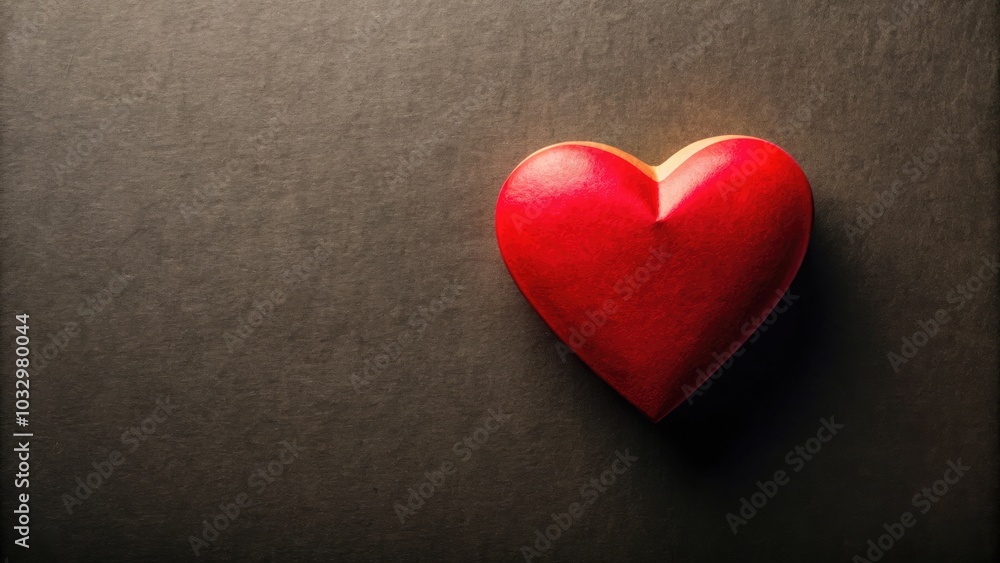 Romantic Red Heart on Blank Kraft Card for Valentine's Day Message, Black Background, Top View Flat Lay, Love Declaration, Heartfelt Emotions, Gift Ideas, Sentimental Moments Romantic Red Heart on Blank Kraft Card for Valentine's Day Message, Black Background, Top View Flat Lay, Love Declaration, Heartfelt Emotions, Gift Ideas, Sentimental Moments