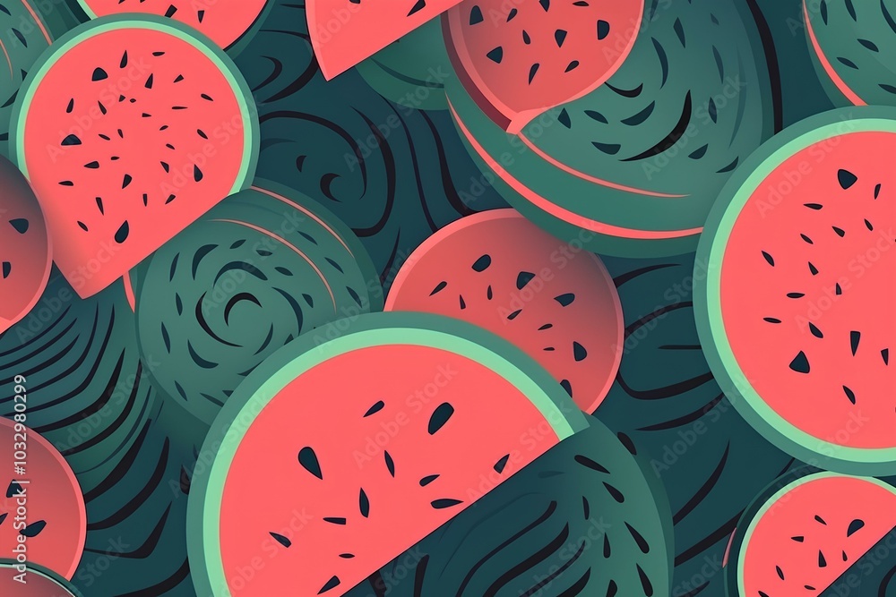 watermelon seamless pattern