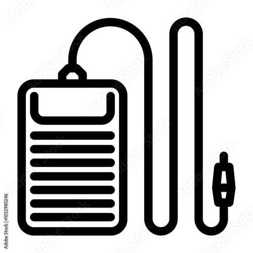 sewing foot pedal dressmaking fashion line icon vector. sewing foot pedal dressmaking fashion sign. isolated contour symbol black illustration