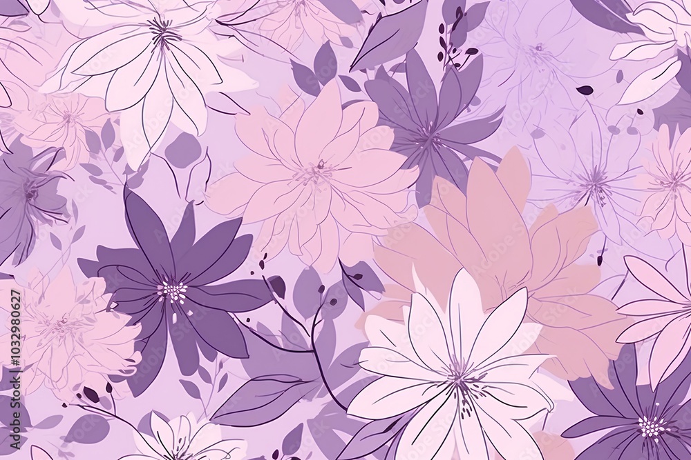 Fototapeta premium seamless floral pattern